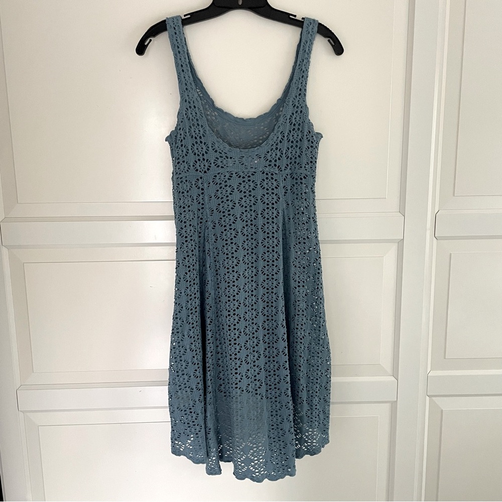 Free People FP Beach Open Knit Crochet High Low Cover Up Dress S 26836 - Picture 3 of 11
